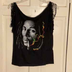 🍁Bob Marley vintage Fringe tank Top